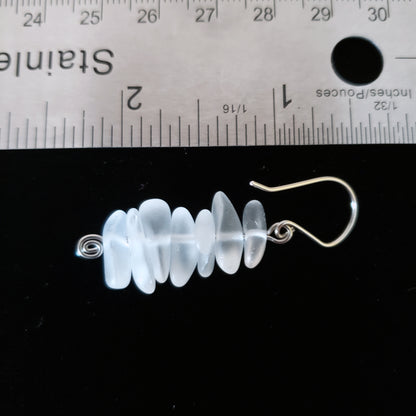 Long Quartz Dangle Earrings