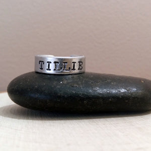 Custom Stamped 1/4" Ring