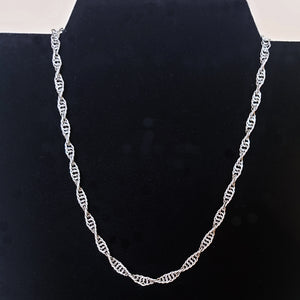Dainty Stainless Steel 22g, 1/8th width Spiral Weave Chainmaille Necklace